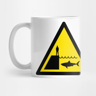 Danger Sharks Sign Mug